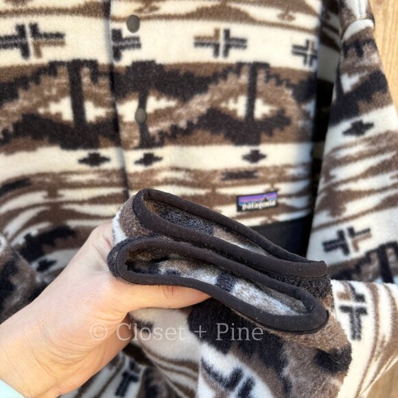 Patagonia‎ Fleece Synchilla Snap-T Fleece Shepherds Knit Birch White Size XL - Picture 9 of 11